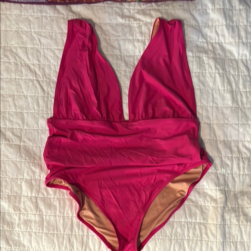 J. Crew Vibrant Pink One-Piece Swimsuit